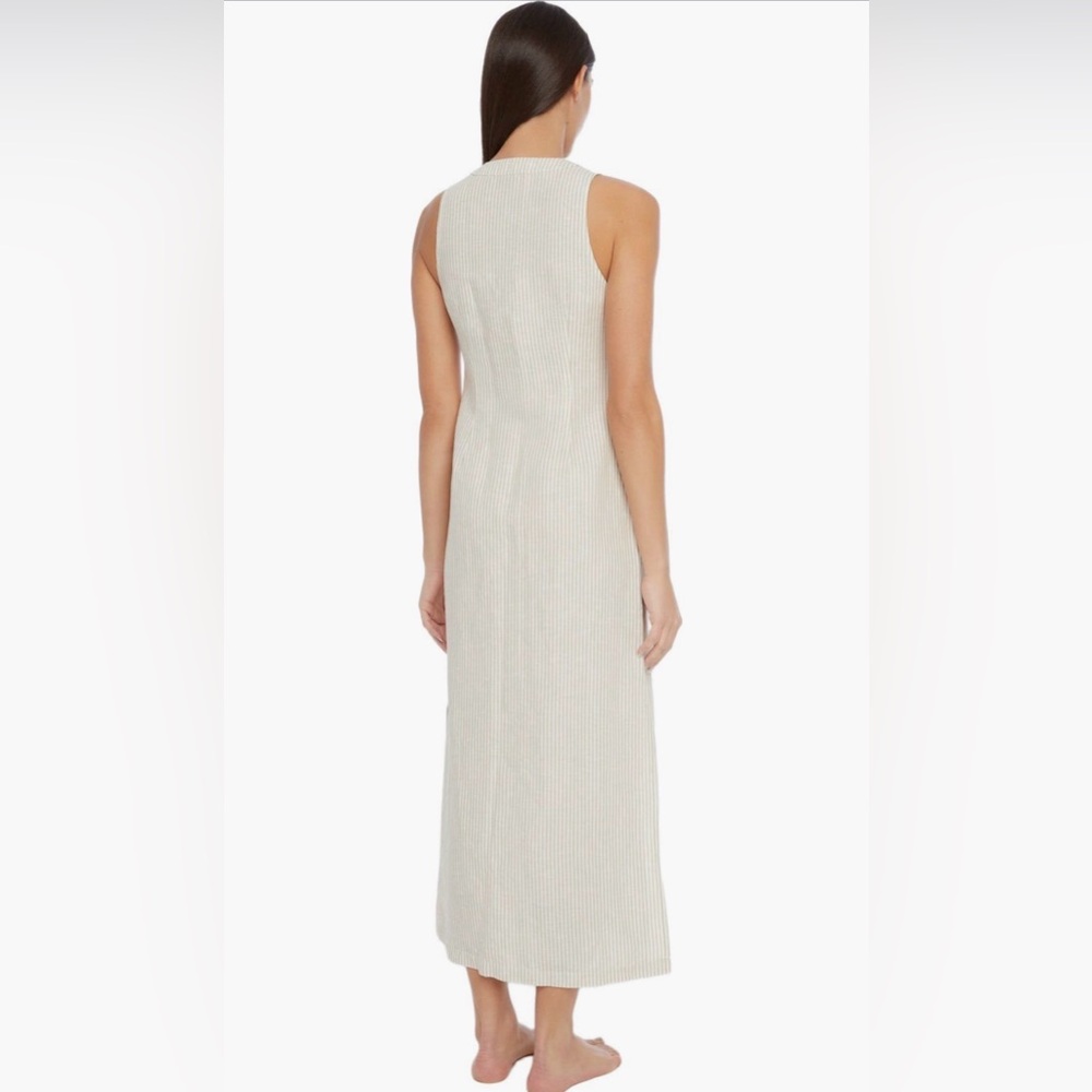Onia Cream Ribbed Button-Front Maxi Dress - Picture 4 of 5